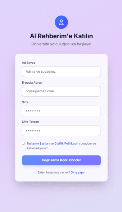 Hesap Oluşturun